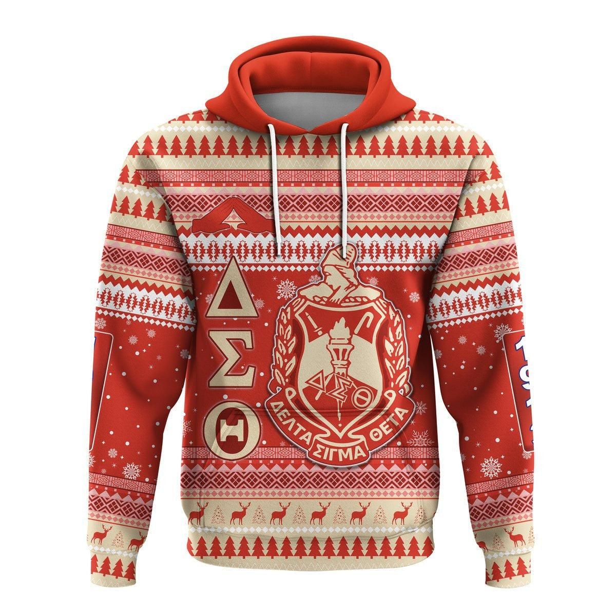Delta Sigma Theta African Pattern Christmas Hoodie