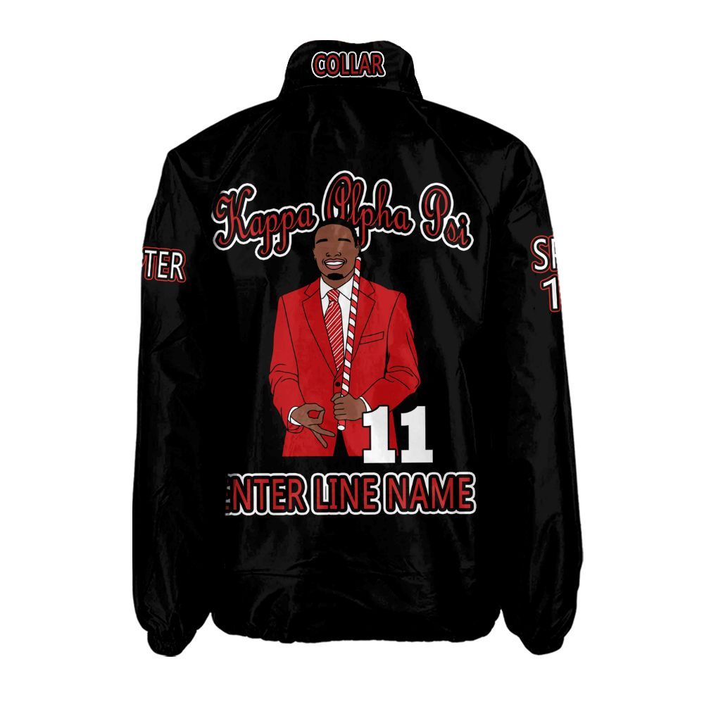 Ireishprint ΚΑΨ Custom Line Crossing Jacket, Personalized Black Jacket ΚΑΨ 1911 Fraternity Crossing Jacket