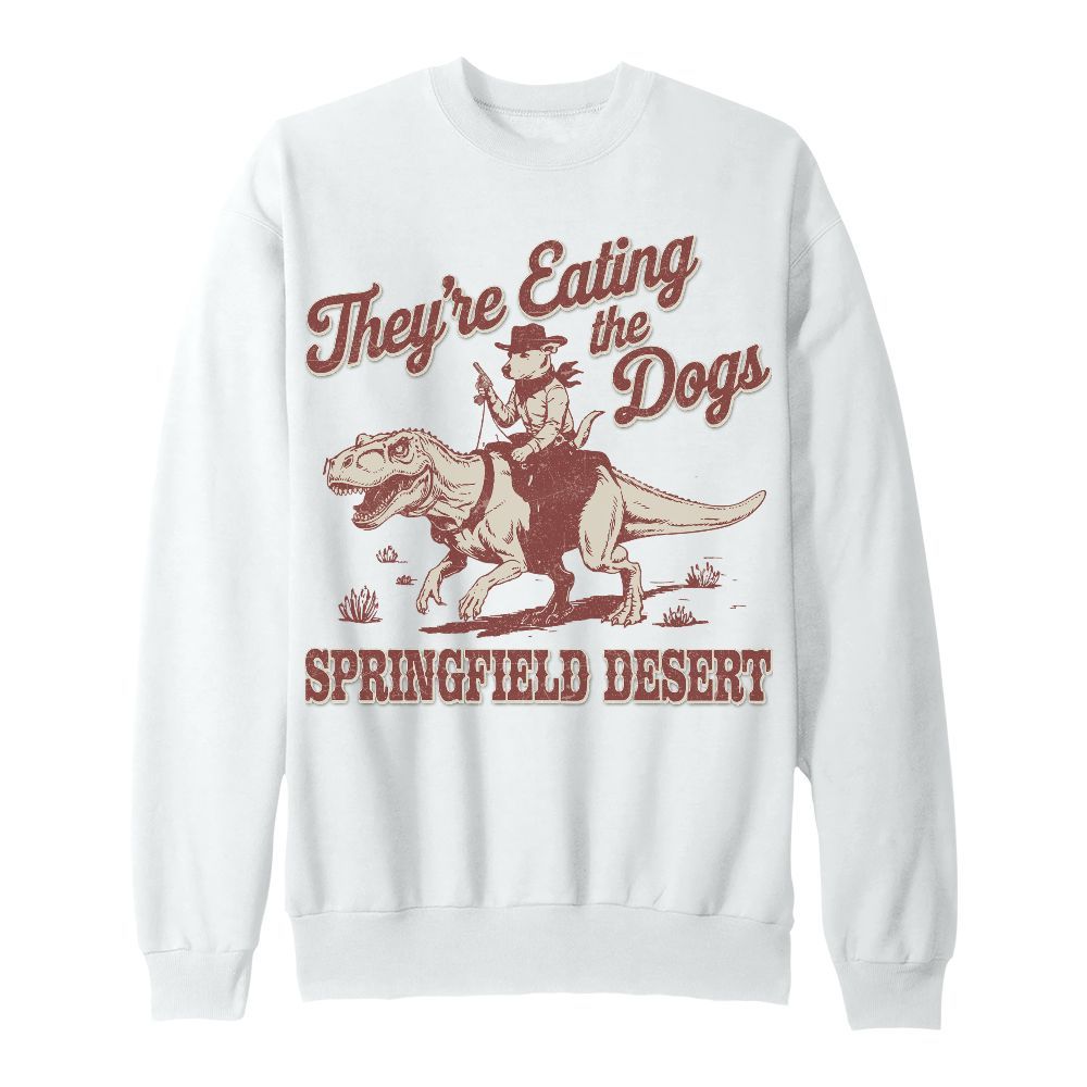 Amare Box They Are Eat-ing The Dogs, Cowboy Retro Debate 2024 Shirt, US Election Gift, Retro Debate Unisex Sweatshirt