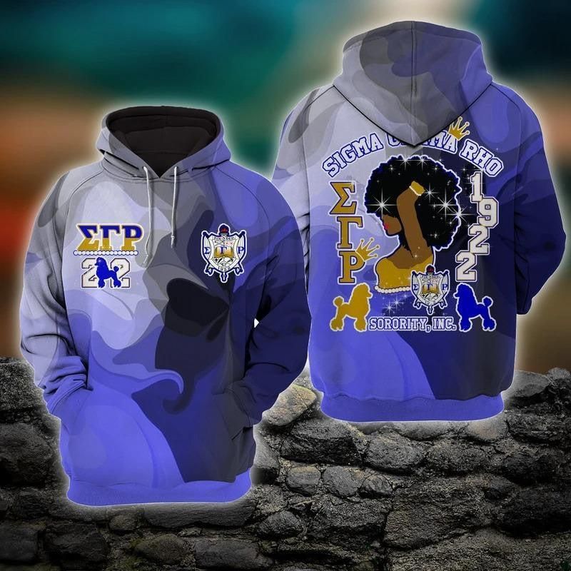 Sigma Gamma Rho Mix Marble Beautiful Girl Hoodie