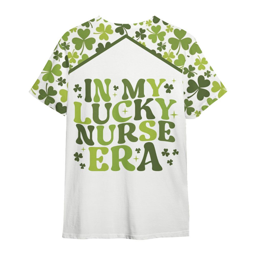 Amare Box Nurse Shirt, In My Lucky Nurse Era, Custom Name, Nurse St Patrick's Day, Gift For Nurse, Gift For St Patrick's Day All Over Print Unisex Shirt