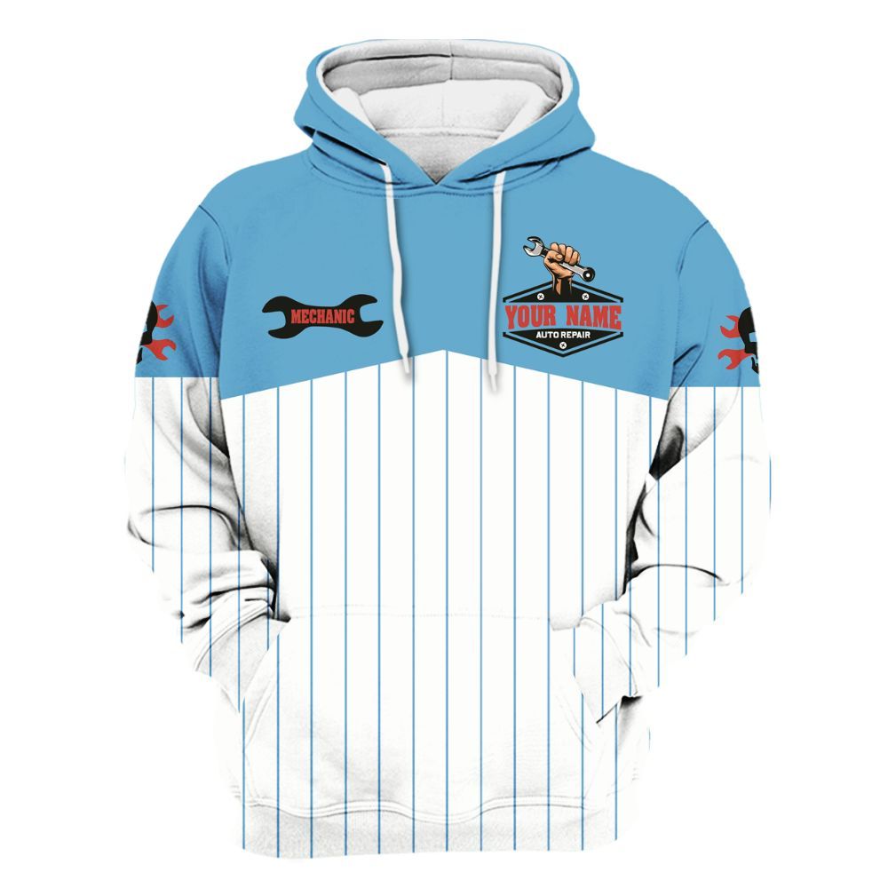 Amare Box Mechanic Shirt, Mechanician, Custom Name Shirt, American Mechanic, Mechanic Clipart, Gift For Mechanician Unisex Hoodie