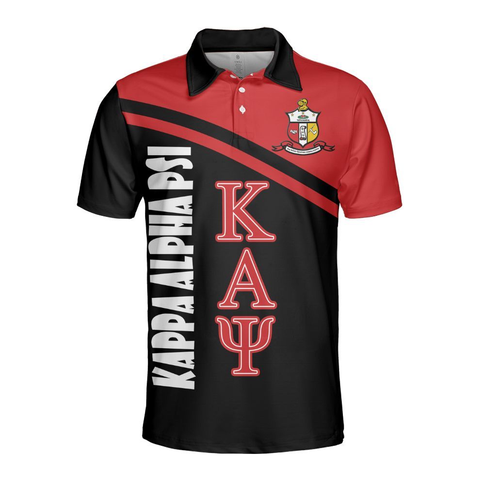 Ireishprint ΚΑΨ Polo Shirt, Curved Shoulder Style Black Kappa Polo Since 1911 Fraternity Polo Shirt