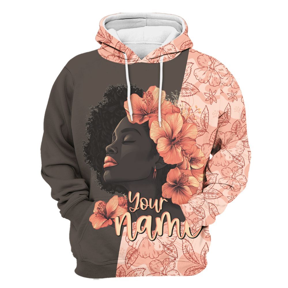 Amare Box Black Nurse Shirt, Dope Black Nurse Floral, Custom Name Shirt, Nurse Clipart, Gift For Black Nurse Unisex Hoodie