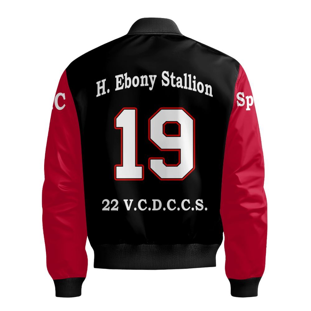 Ireishprint Delta Sigma Theta Custom Chapter Bomber Jacket, Black Deltas Crimson Sleeves 1913 Sorority Bomber Jacket
