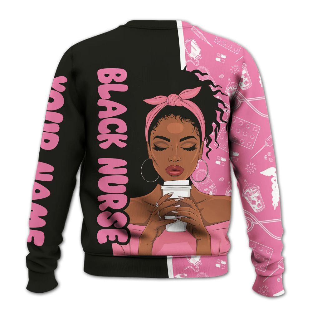 Amare Box Black Nurse Shirt, Black Nurse Coffee, Custom Name Shirt, Nurse Stuff, Black Nurse Clipart, Gift For Black Nurse Knitted Sweater