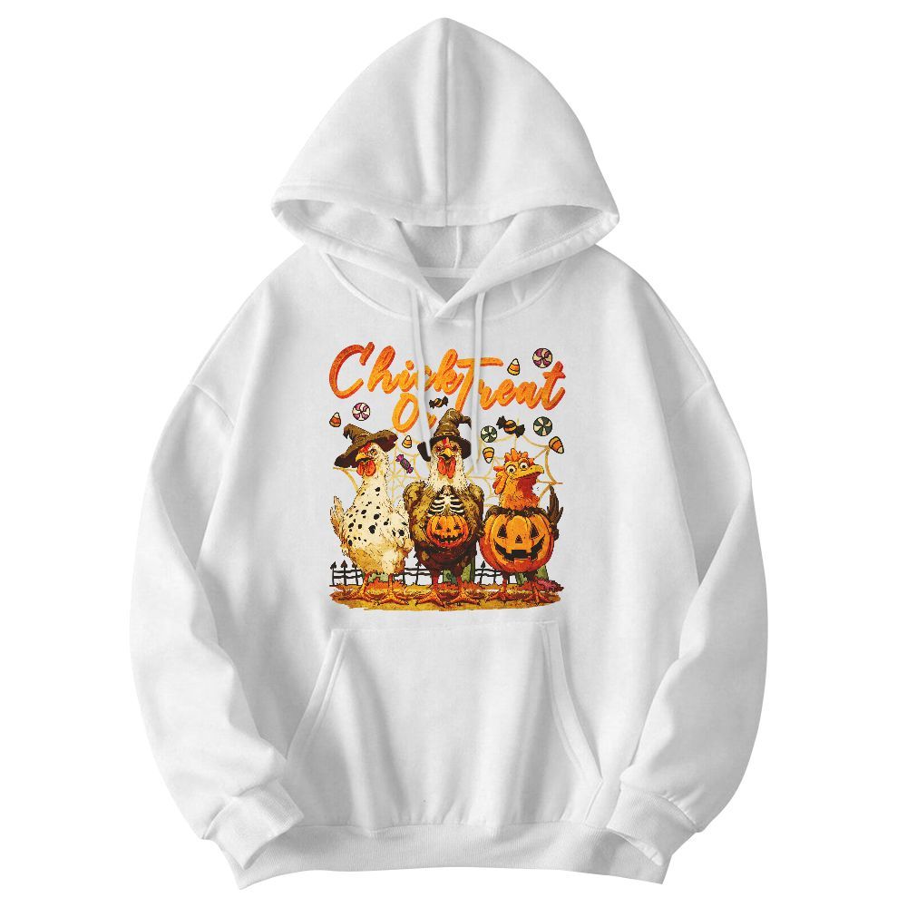 Amare Box Funny Chicken Halloween Shirt, Retro Chick Or Treat Cosplay Halloween Spooky Season Gift For Fan Unisex Hoodie