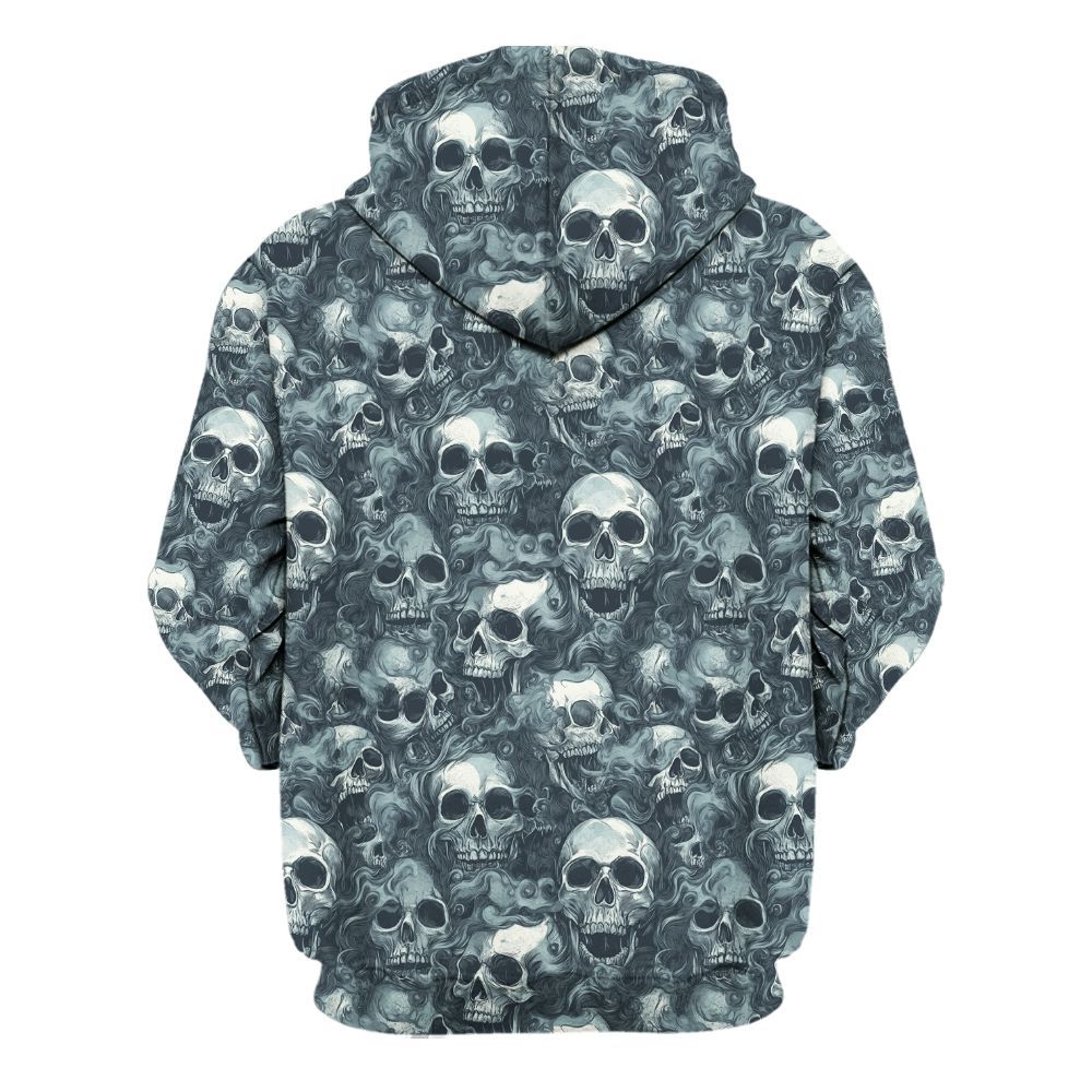 Amare Box Skulls Smoke Shirt, Horror Skeleton Halloween Gift Unisex Hoodie