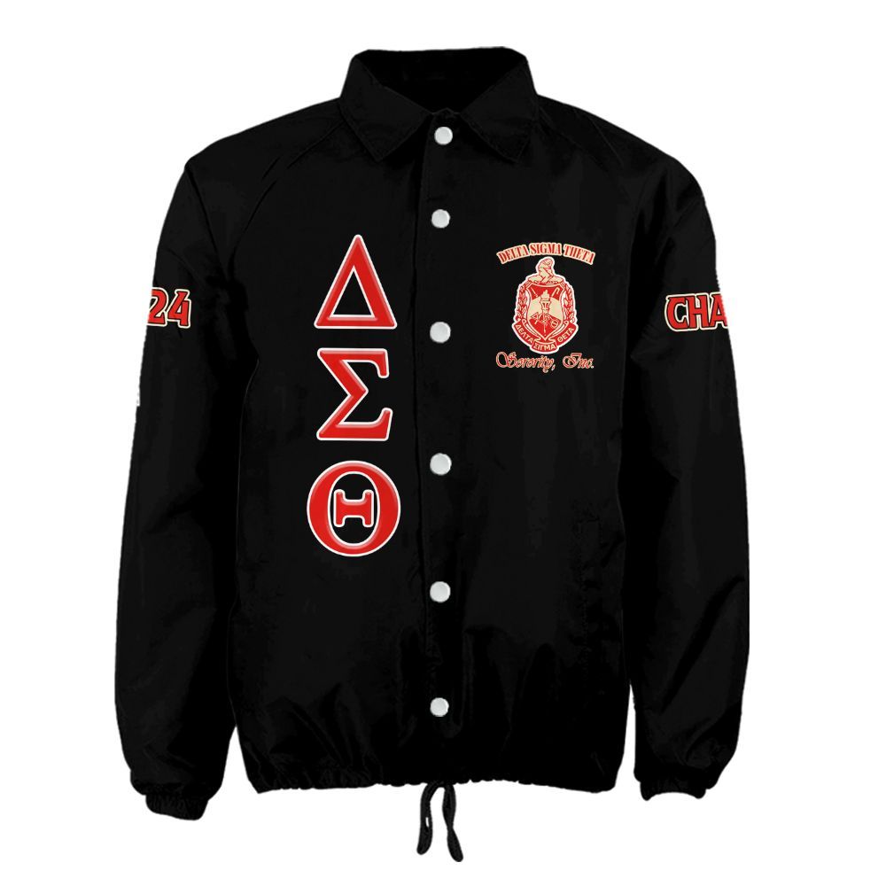 Ireishprint Delta Sigma Theta Custom Line Crossing Jacket, Founded 1913 Crimson Detas Girls Jacket Delta Sigma Theta Sorority Crossing Jacket