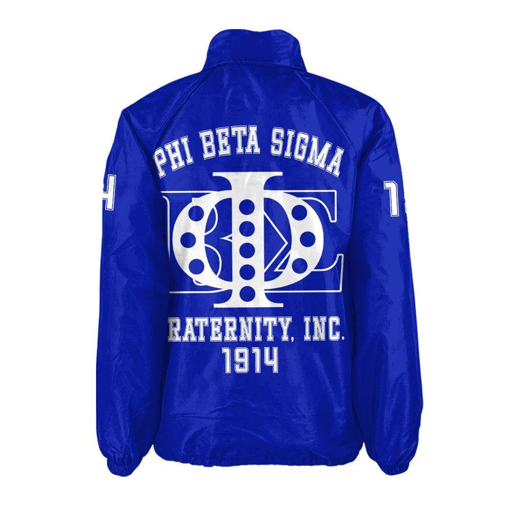 Ireishprint Phi Beta Sigma Crossing Jacket, Royal Blue Jacket Phi Beta Sigma Fraternity Crossing Jacket