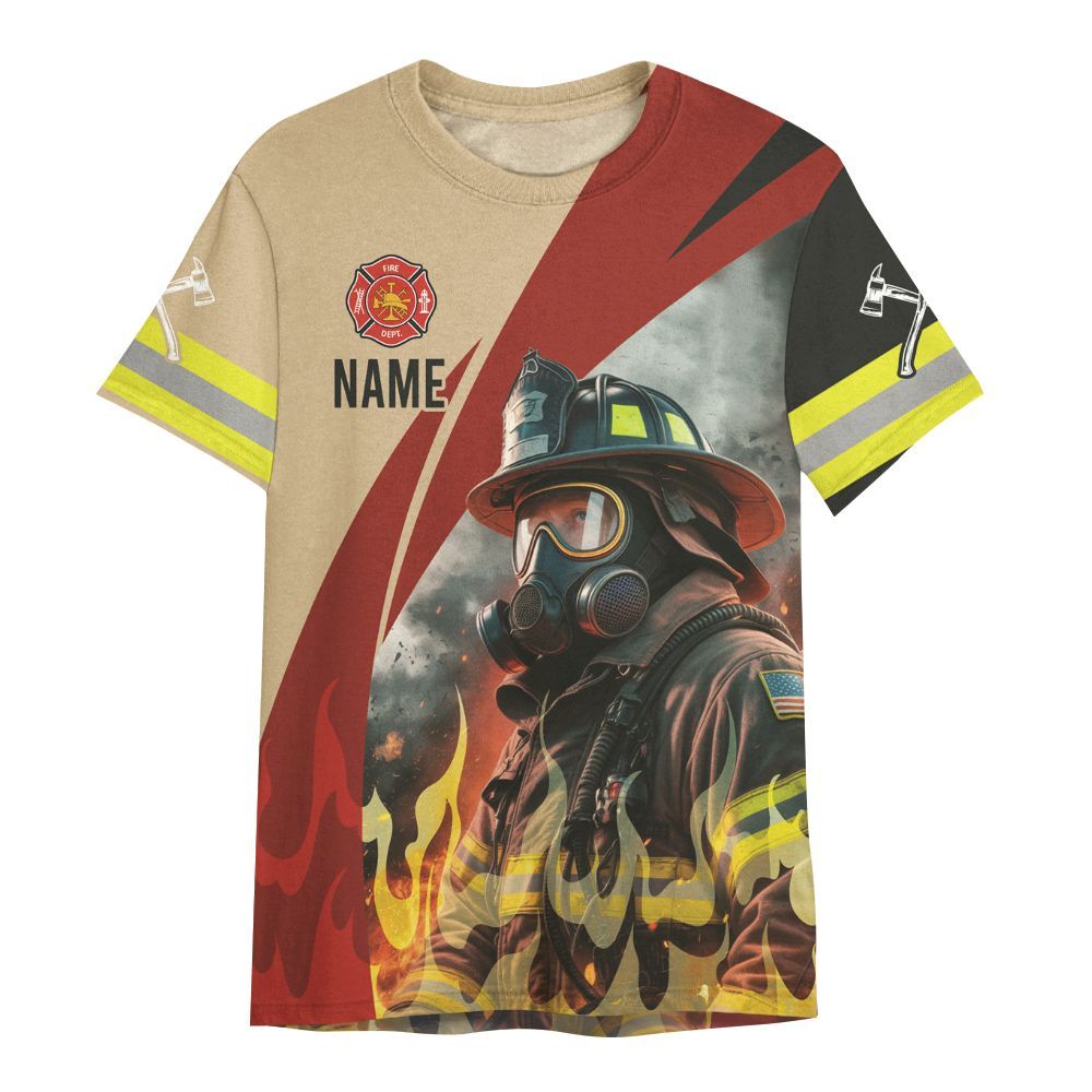Amare Box Firefighter Shirt, Dramatic Firefighter, Rescue Heroes, Firefighter Shirt, Fireman Shirt, Custom Name Gift Shirt For Man All Over Print Unisex Shirt