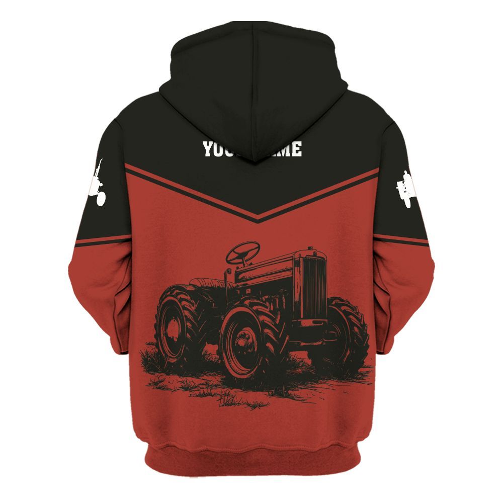 Amare Box Farm Tractor Shirt, Tractor Pulling More On, Custom Name Shirt, Tractor Vector, Vintage Tractor, Gift For Farm Lover Unisex Hoodie