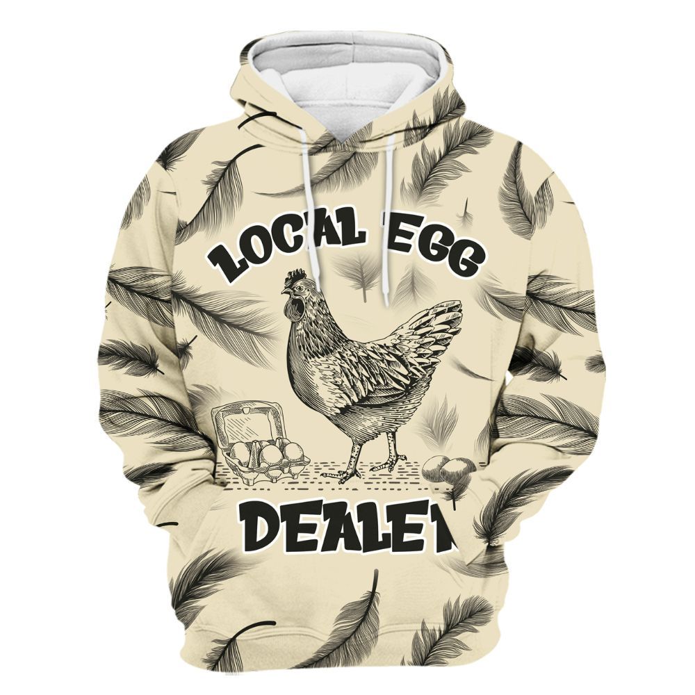 Amare Box Farm Shirt, Local Egg Dealer Shirt, Chicken Shirt, Funny Chicken, Chicken Lover, Minimalist Custom Name Gift Shirt For Farmer Unisex Hoodie