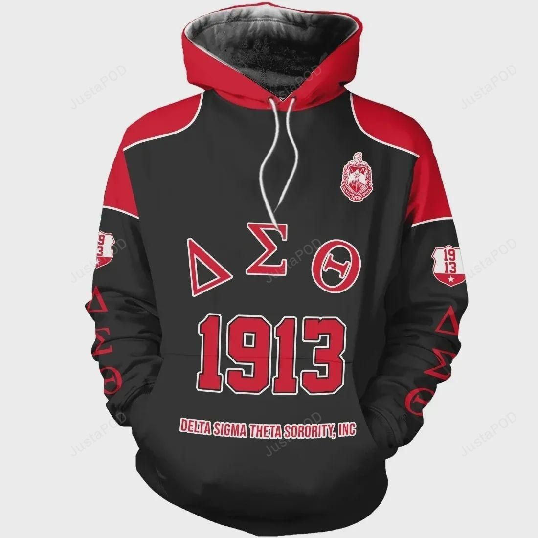 Delta Sigma Theta Elephant Delta 3D All Over Printed Hoodie, Zip- Up Hoodie
