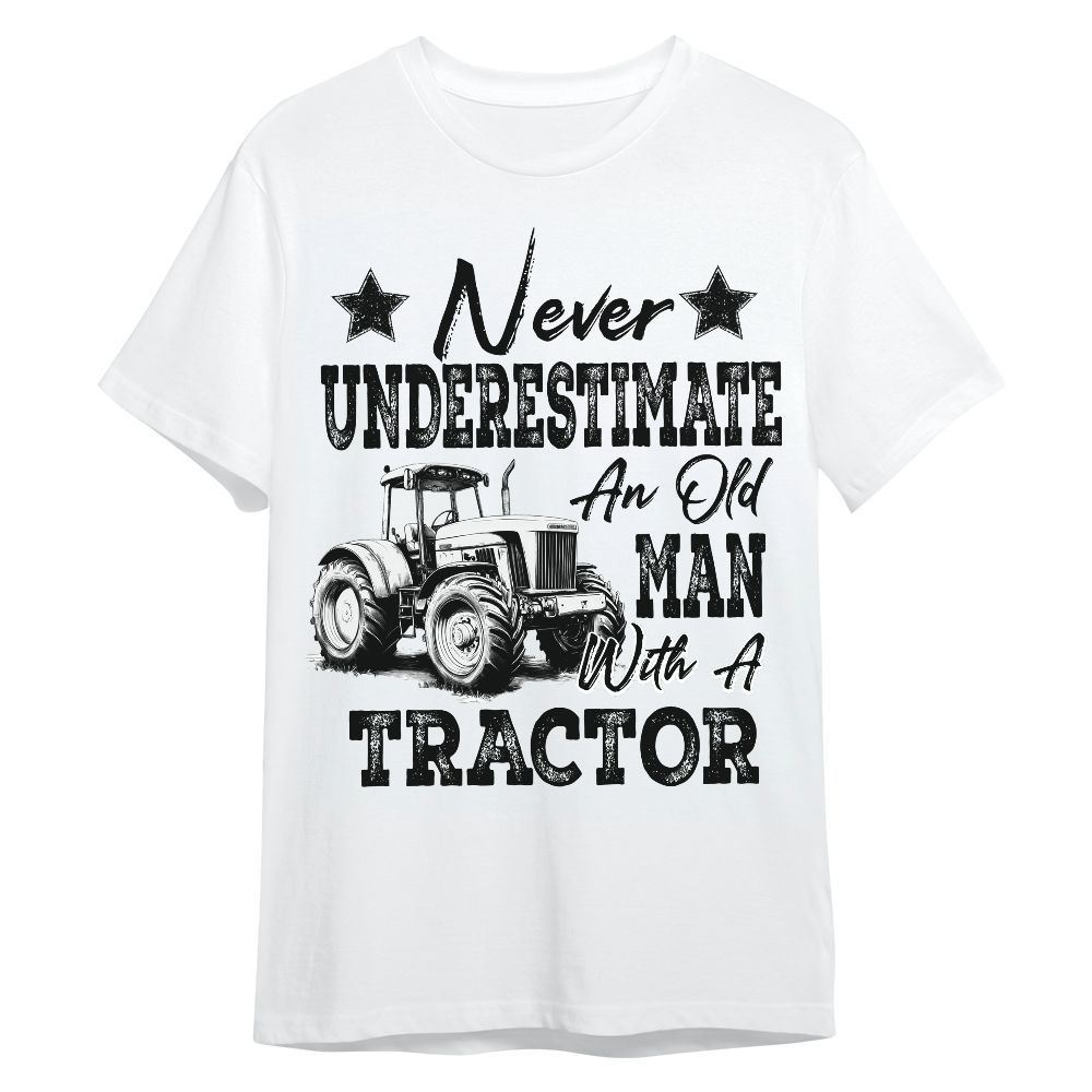 Amare Box Farm Tractor Shirt, Never Underestimate An Old Man, Vintage Tractor, Gift For Farm Lover Unisex Shirt