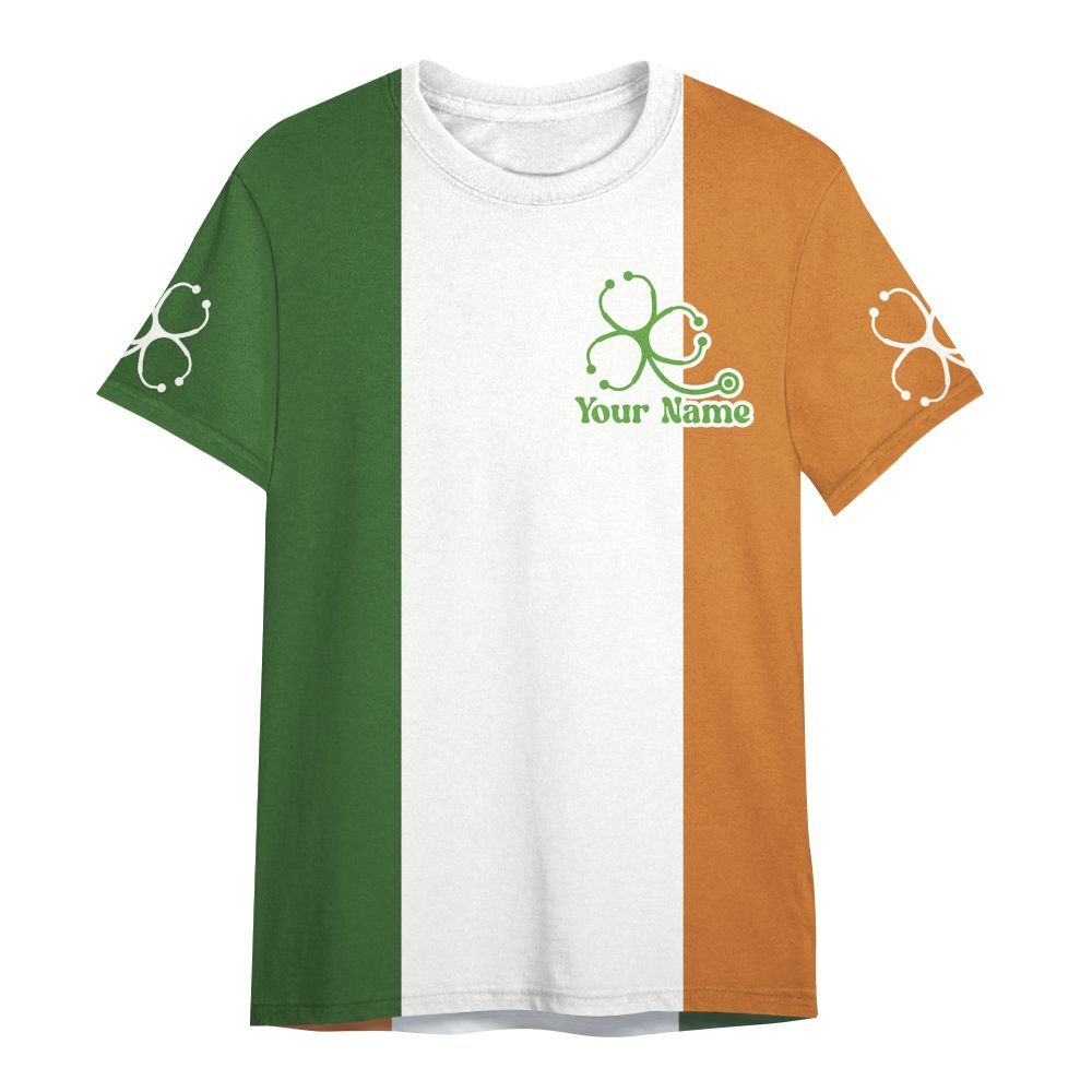 Amare Box Nurse Shirt, One Lucky Nurse, Custom Name, Patrick's Day, Gift For Nurse, Gift For Patrick's Day All Over Print Unisex Shirt