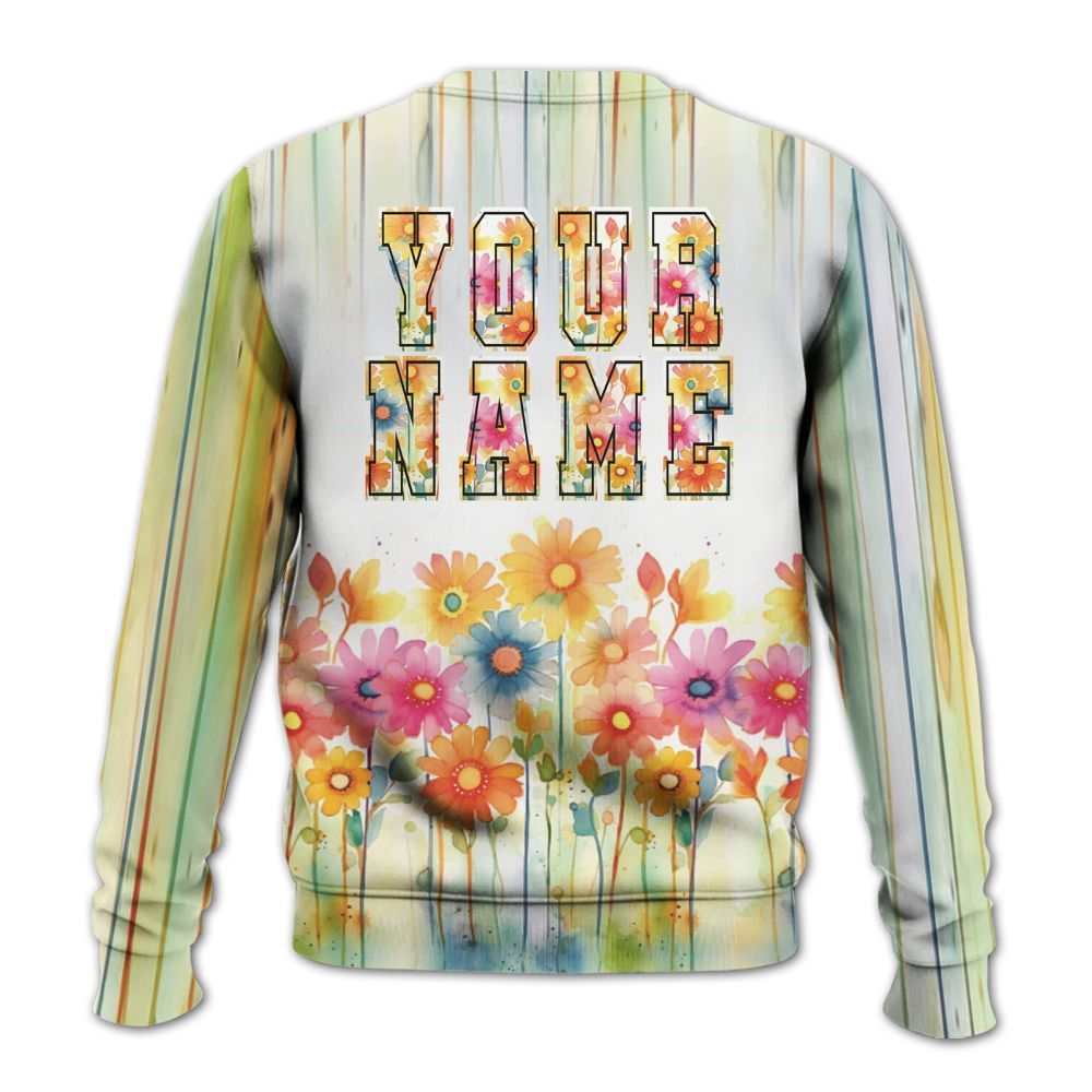 Amare Box Nurse Shirt, Nurse Custom Name, Floral Nurse, Nurse Watter Color, Nurse Coquette, Gift For Nurse Knitted Sweater