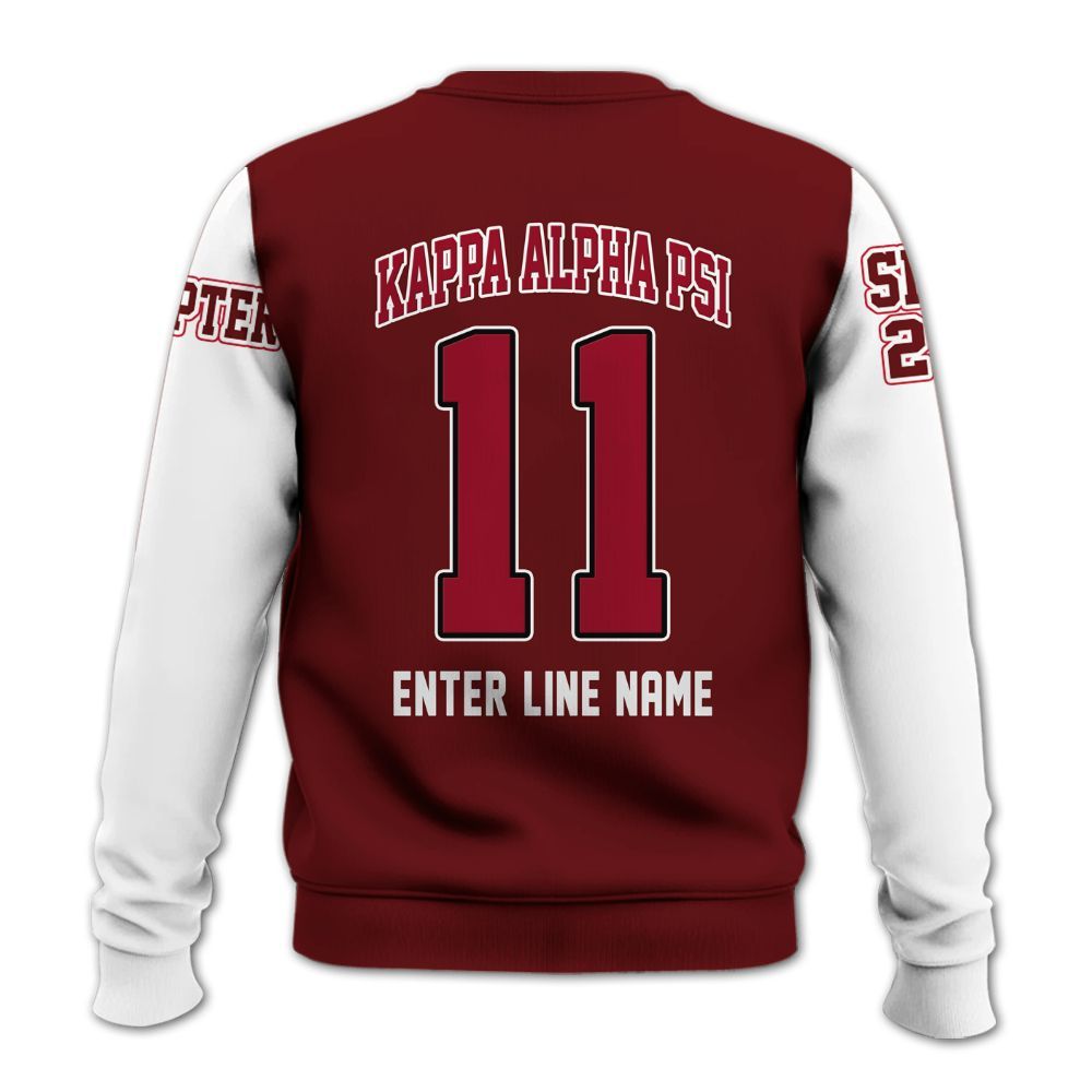 Ireishprint ΚΑΨ Custom Chapter Shirt, Personalized Crimson Shirt White Sleeve Since 1911 Fraternity Sweatshirt