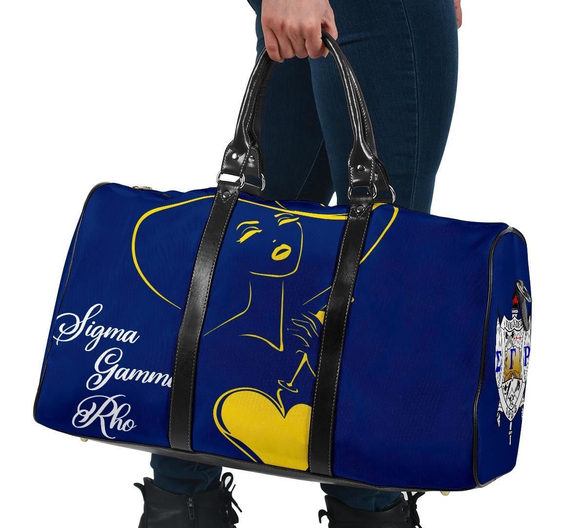 Ireishprint Sigma Gamma Rho Travel Bag, Rho Girl Sigma Gamma Rho Blue Travel Sorority Bag