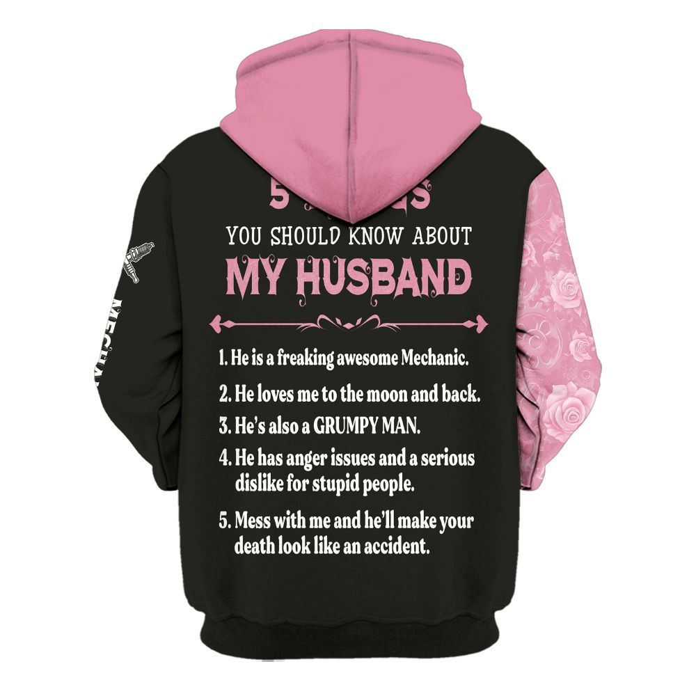 Amare Box Mechanics Wife All Over Printed Mechanic Shirt, Custom Name For Mechanic Girlfriend, Wife Unisex Hoodie