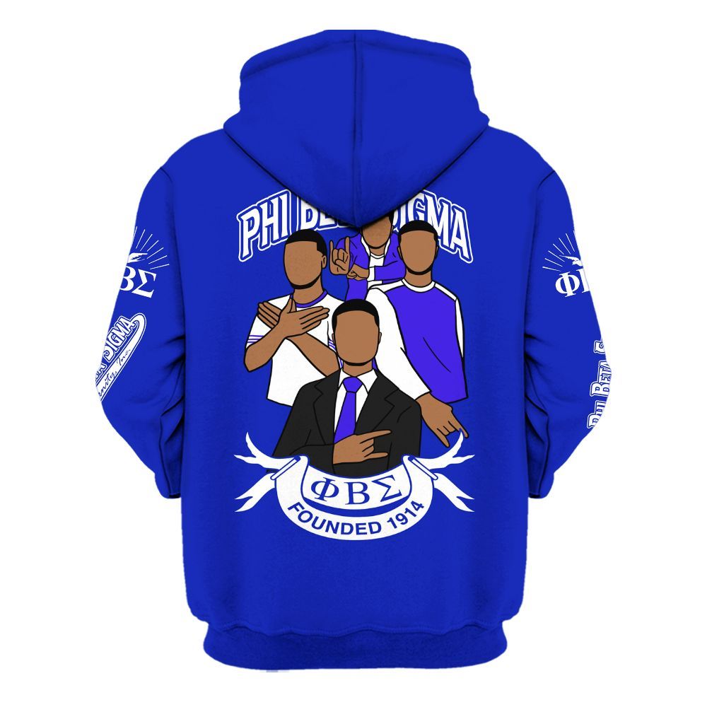 Ireishprint Phi Beta Sigma Shirt, Founded 1914 Royal Blue Shirt Phi Beta Sigma Fraternity Hoodie