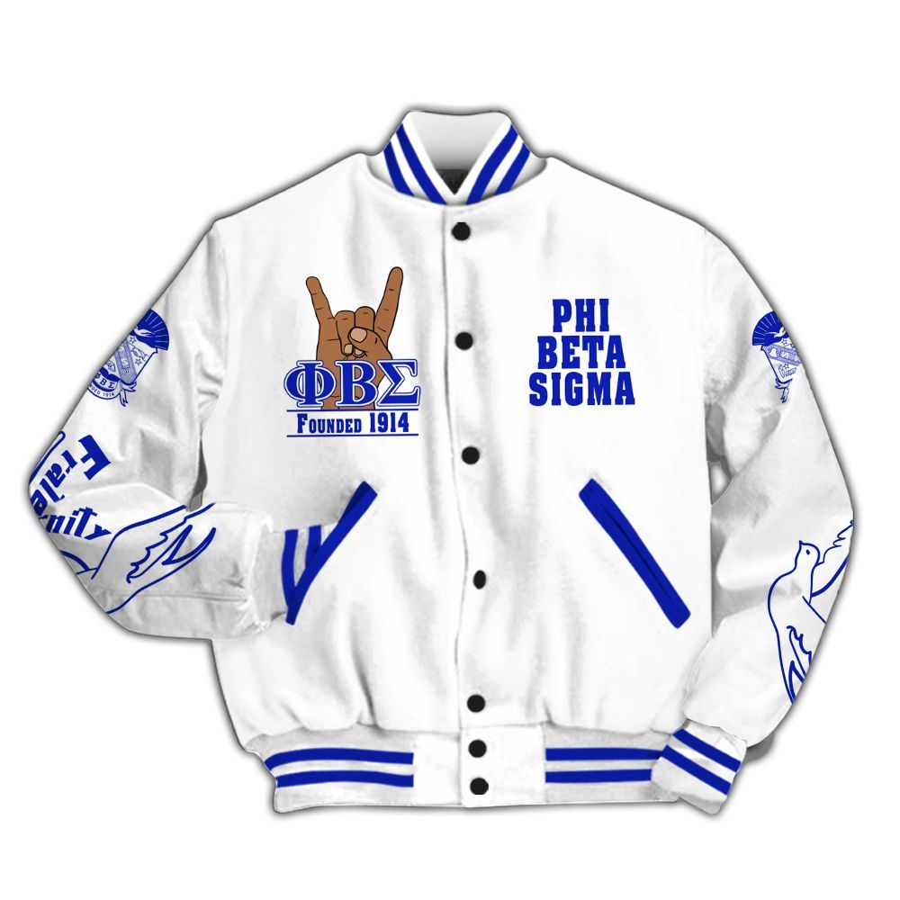 Ireishprint Phi Beta Sigma Shirt, Dove Hand Sign White Shirt Phi Beta Sigma Fraternity Jacket